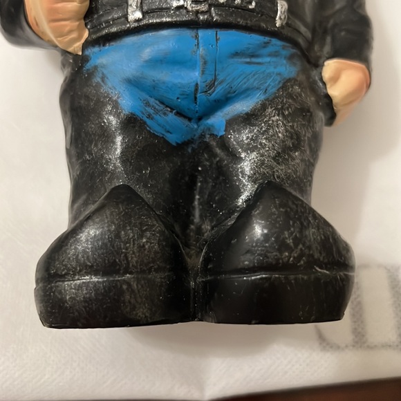 Vintage HARLEY DAVIDSON Biker Gnome  Motorcycle Leather Man Cave Decor - Picture 10 of 16